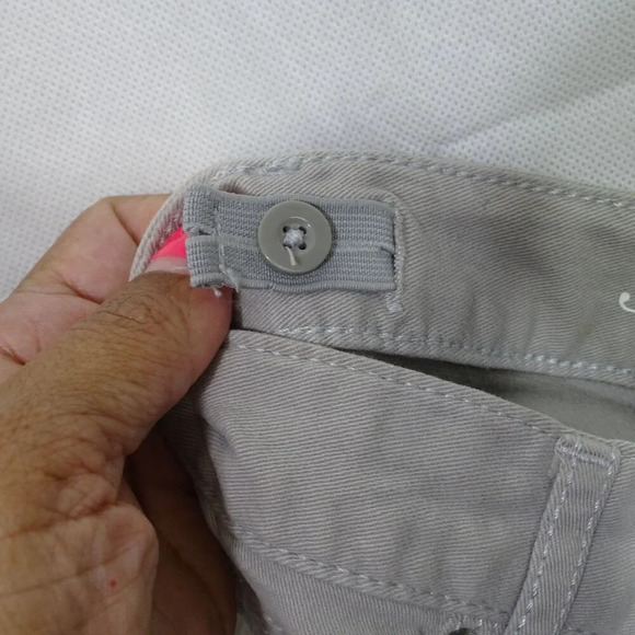 American Eagle Grey Skinny Jeans Jegging Girls Size 6 Adjustable Waist FLAW - Picture 4 of 8
